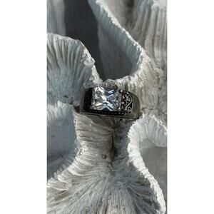 Vintage 925 Sterling Silver White Spinel Ring Size 6